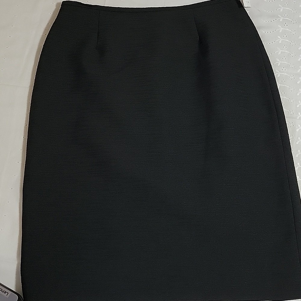 Isabella Suits Womens Black Textured Pencil Skirt Size 8 Professional‎ Lined